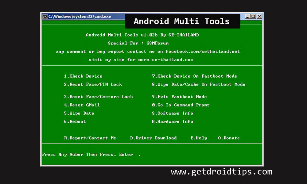 android multi tools v1.02b software